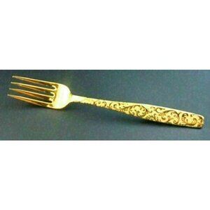 Americana Golden Heritage Scroll Gold Electroplate Dinner‎ Forks Set of 2